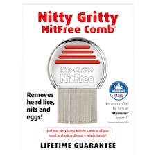 Nitty Gritty NitFree Comb - Head Lice and Nit Removal with Detection Comb