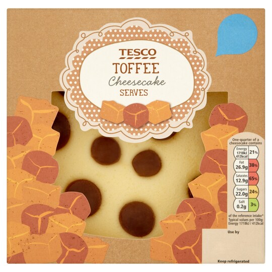 Tesco Toffee Cheesecake 400g Tesco Groceries