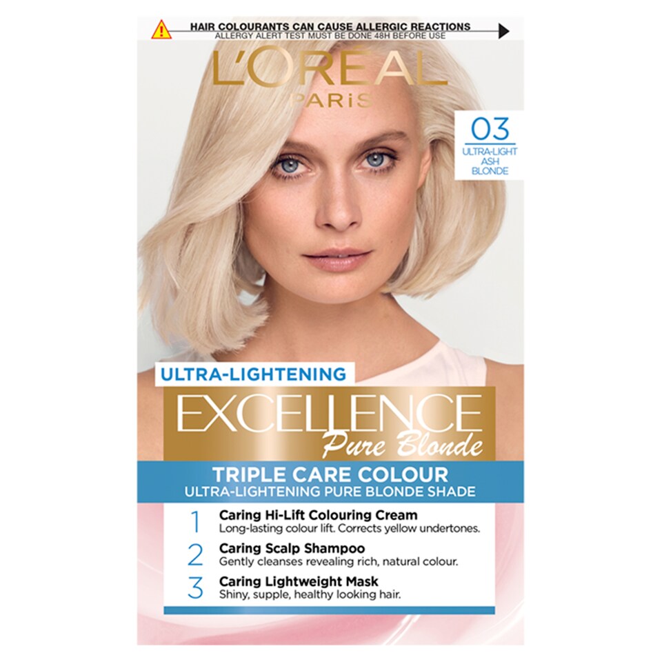 image 1 of L'Oreal Paris Excellence 3 Ultra Light Ash Blonde Permanent Hair Dye