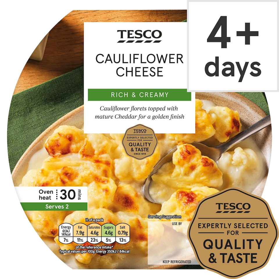 Tesco Cauliflower Cheese 350G