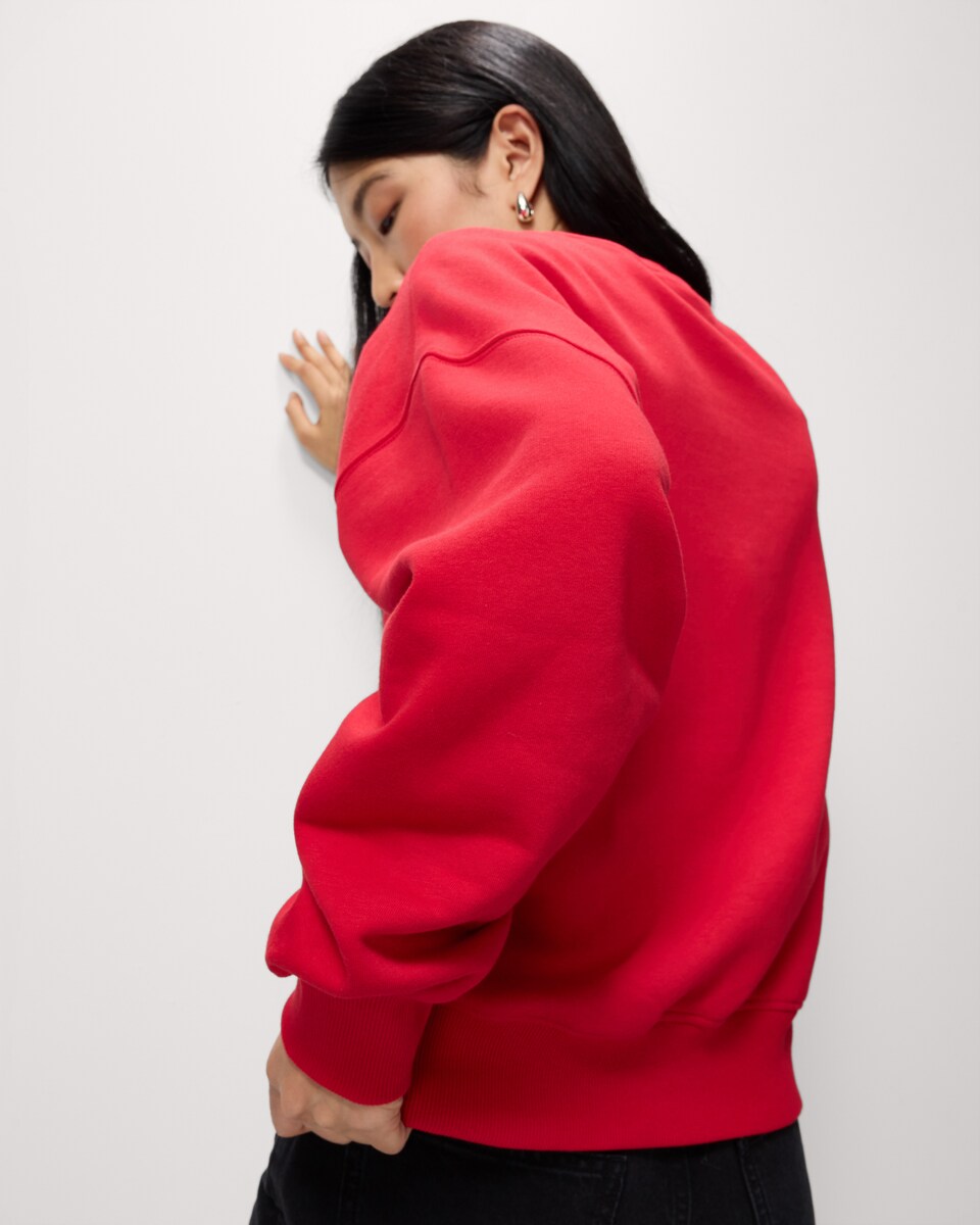 image 1 of Coca Cola Cotton Rich Christmas Sweatshirt in Red