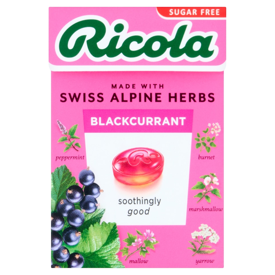 Ricola Blackcurrant Sugar Free 45g
