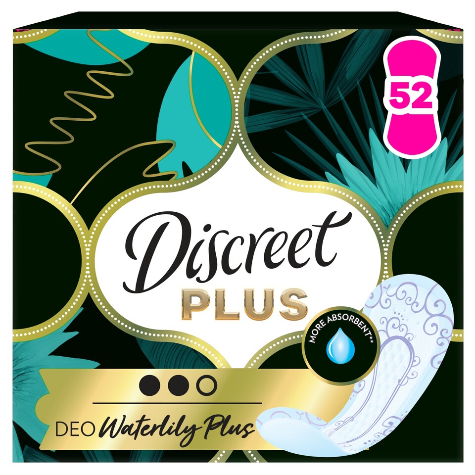 image 1 of Discreet Protective Waterlilly Plus Pantyliners