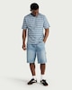 image 2 of RDA Pure Cotton Striped T-Shirt in Blue