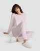 image 2 of F&F Stripe Print Long Sleeved Top and Joggers Pyjamas in Multi Pink