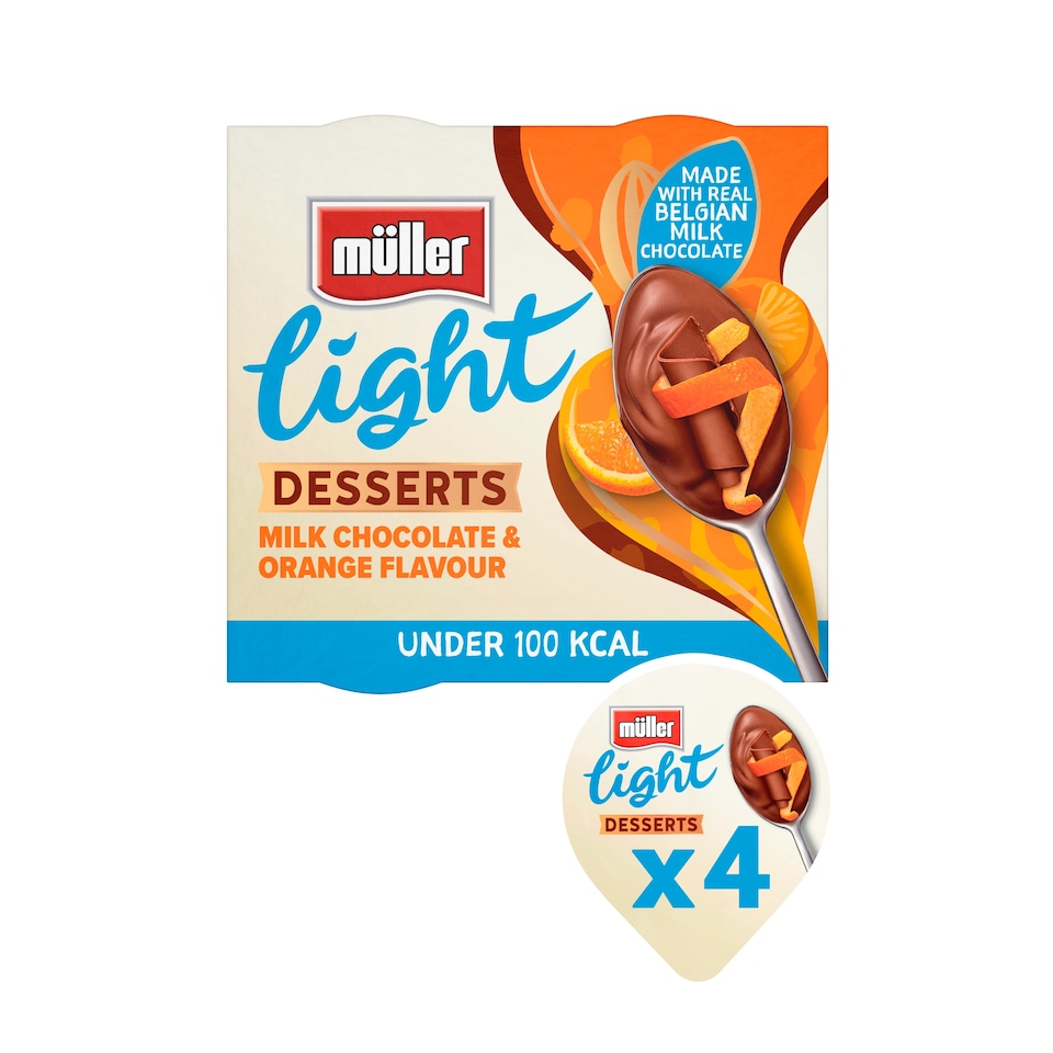 image 1 of Muller Light Choc Pot  Chocolate Orange Desserts 4x80g