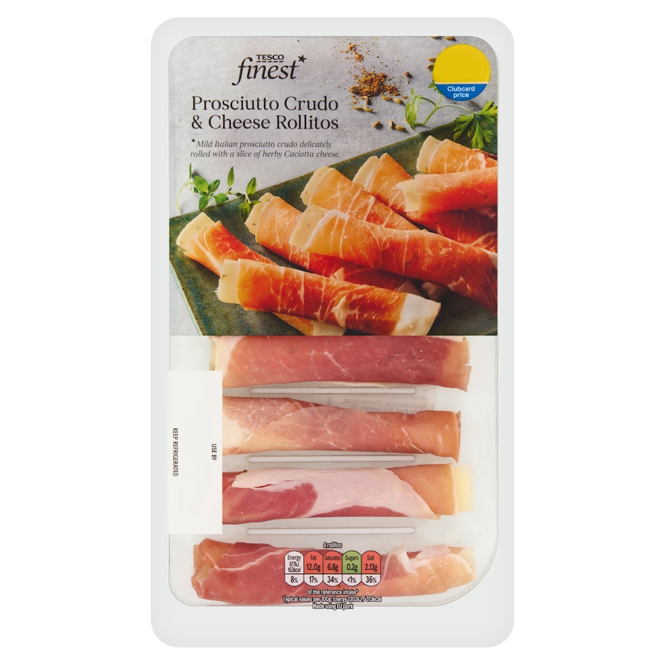 Tesco Finest Prosciutto Crudo & Cheese Rollitos 105g