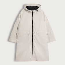 F&F Hooded Longline Raincoat in Neutral