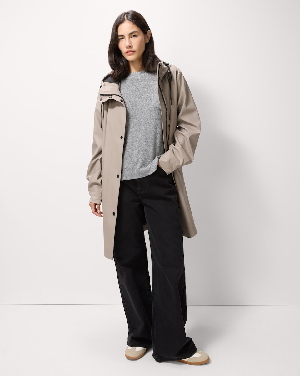 image 1 of F&F Rubberised Raincoat in Neutral