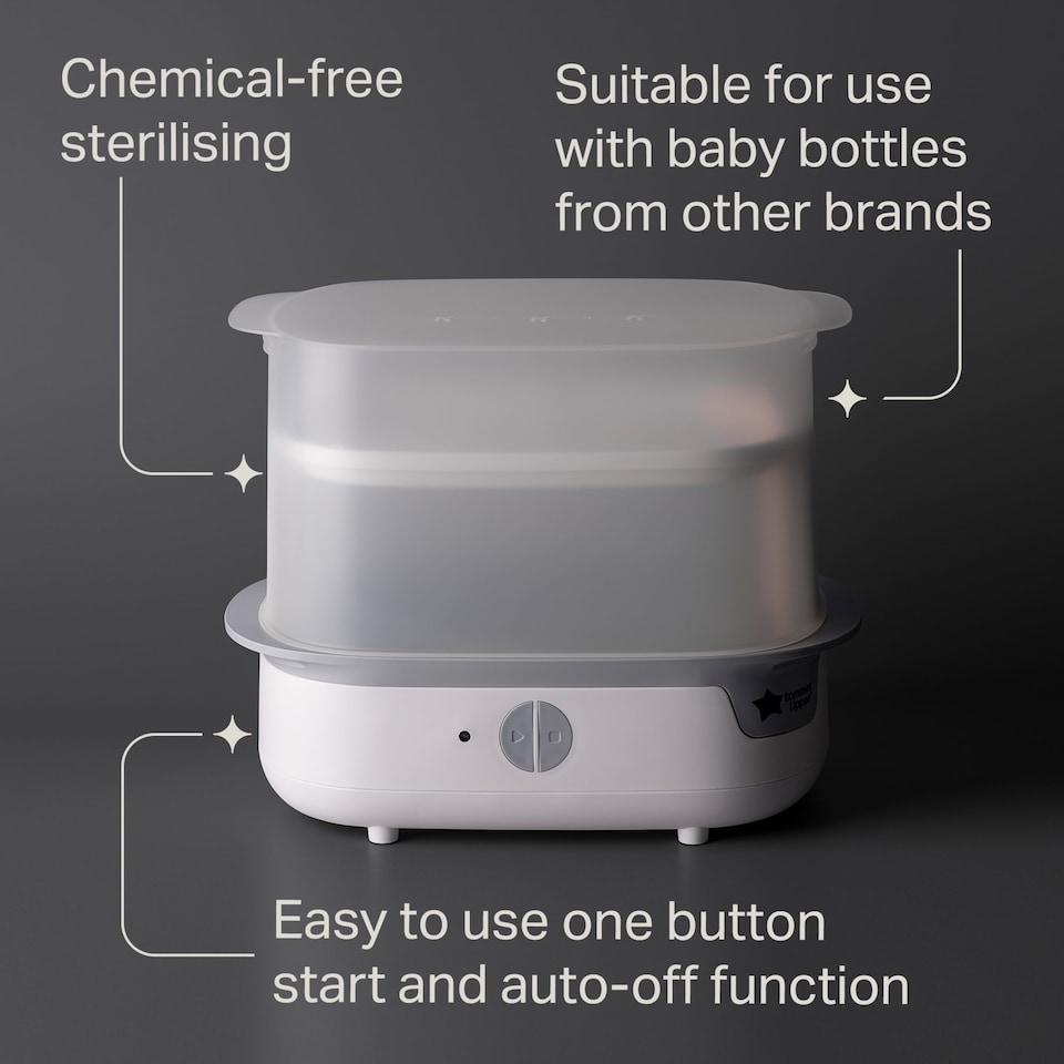 image 1 of Tommee Tippee Super-Steam Advanced Electric Steriliser White