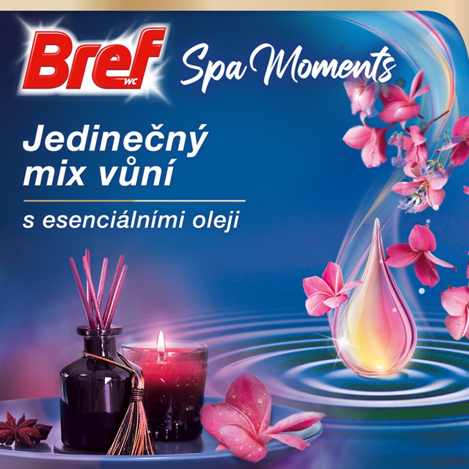 image 1 of Bref Spa Moments Harmony Solid Toilet Block 2 x 50g