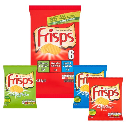 Frisps Assorted Crisps 6X25.5G - Tesco Groceries