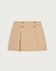 image 5 of The F&F Edit Double Button Pleated Mini Skirt in Brown