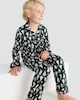 image 1 of F&F Unisex Christmas Tree Print Matching Family Christmas Button Through Pyjamas in Multi