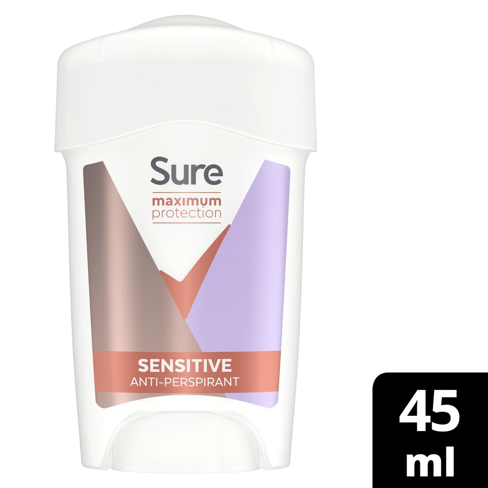 image 1 of Sure Women Maximum Protection Sensitive Cream Antiperspirant Deodorant 45Ml