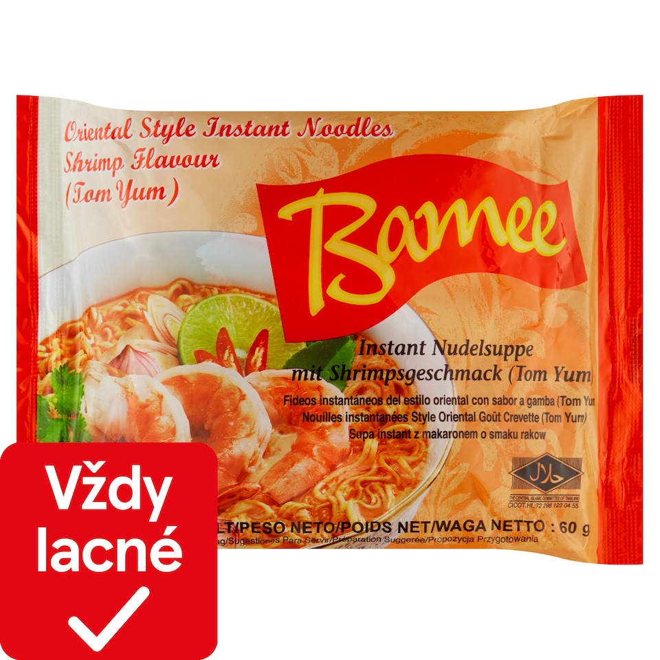 Bamee Orientálna instantná rezancová polievka s krevetovou príchuťou 60 g