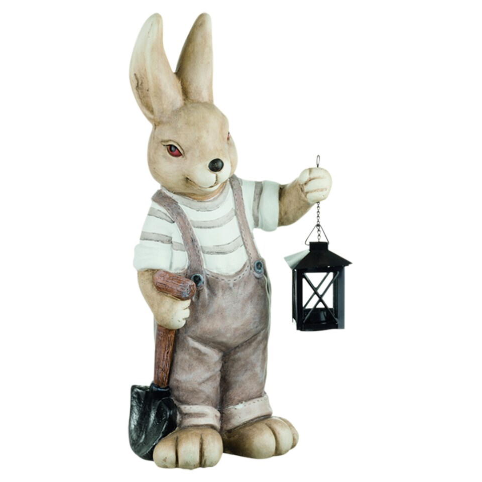 Jumi Pán zajac keramický s lampášom 49 cm