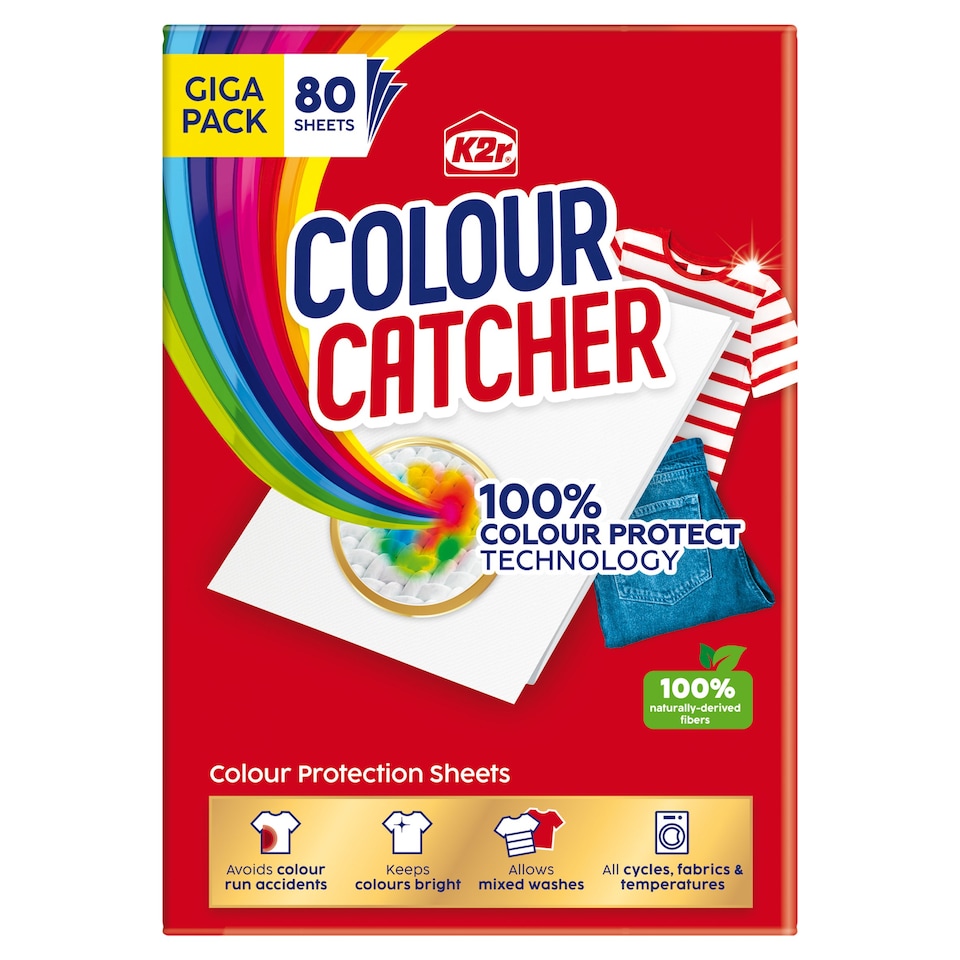 K2r Colour Catcher obrúsok proti zafarbeniu bielizne 80 ks