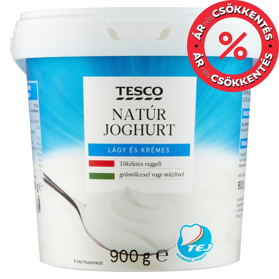 Tesco natúr joghurt 900 g