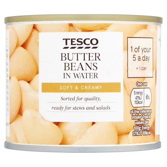Tesco Butter Beans 210G Tesco Groceries