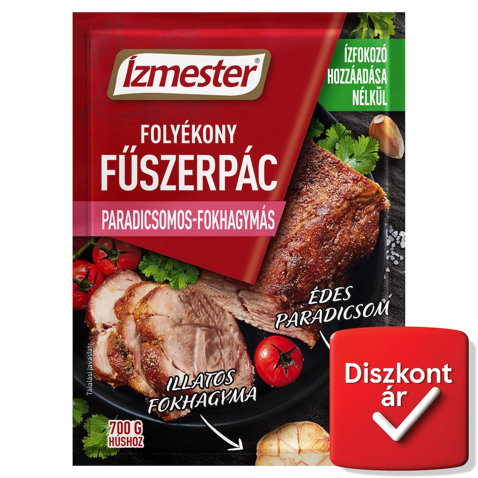 Ízmester paradicsomos-fokhagymás folyékony fűszerpác 80 ml  1. kép