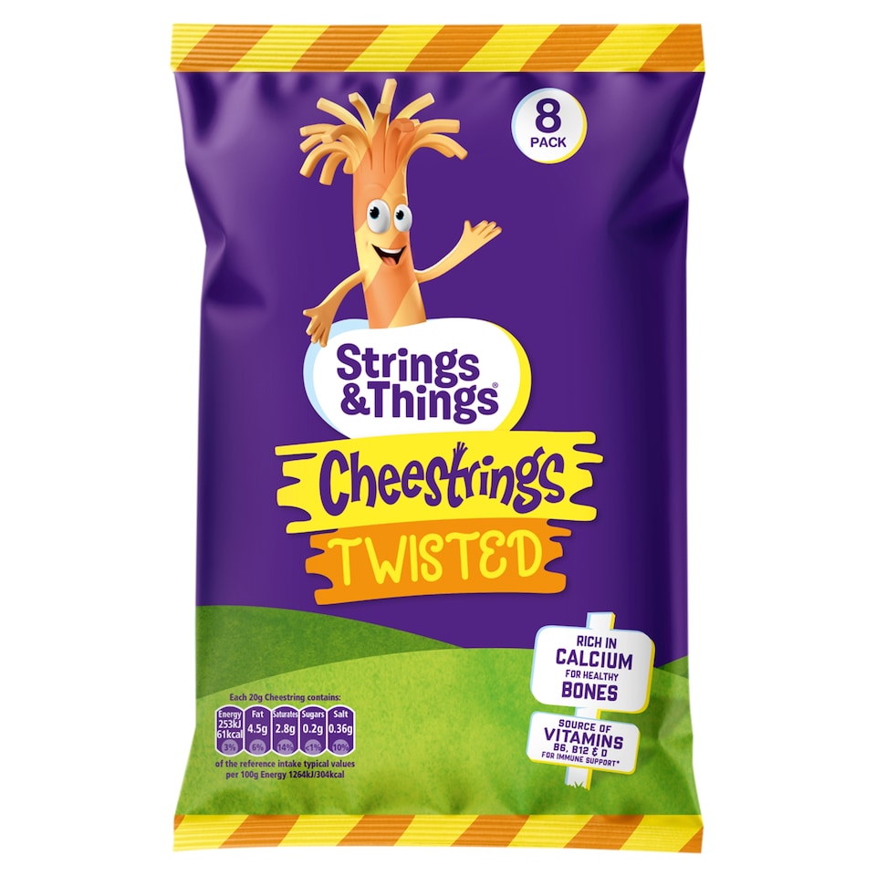 image 1 of Cheestrings Twisted Cheese Snacks 8Pk 160G
