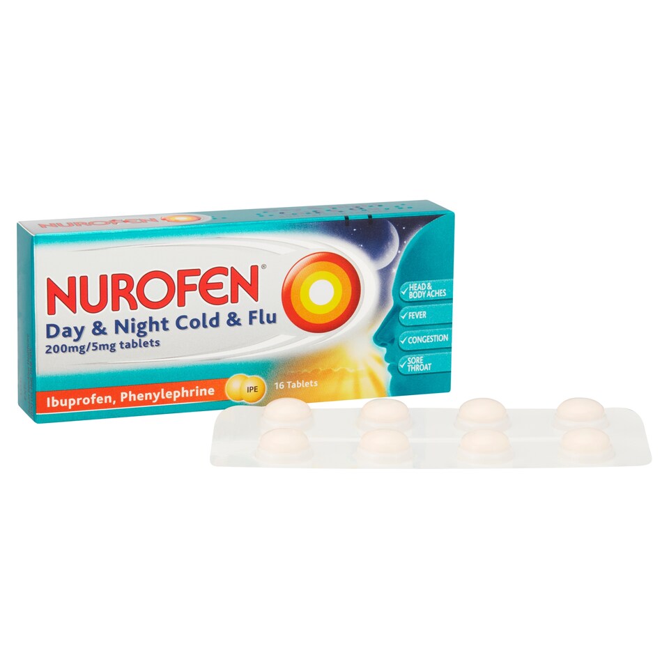 image 1 of Nurofen Day & Night Cold & Flu Ibuprofen Tablets 16s