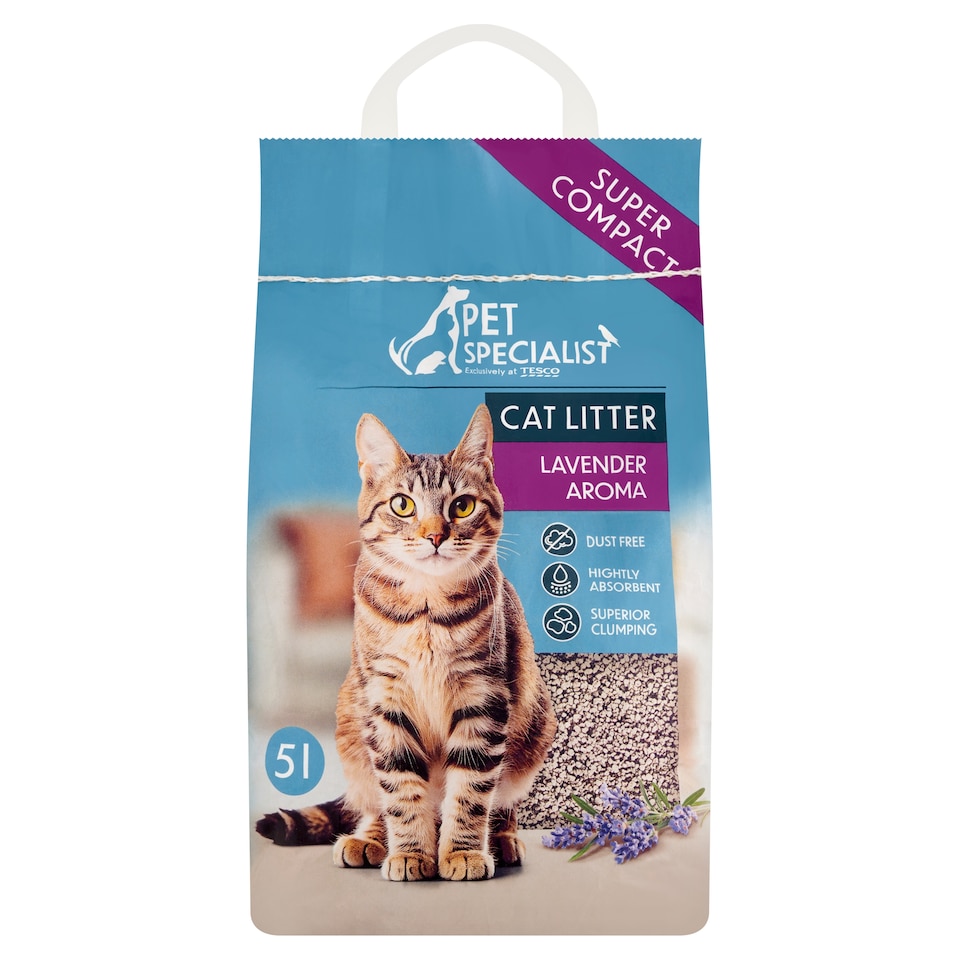 Pet Specialist Bentonit hrudkující stelivo pro kočky s vůní levandule 5l
