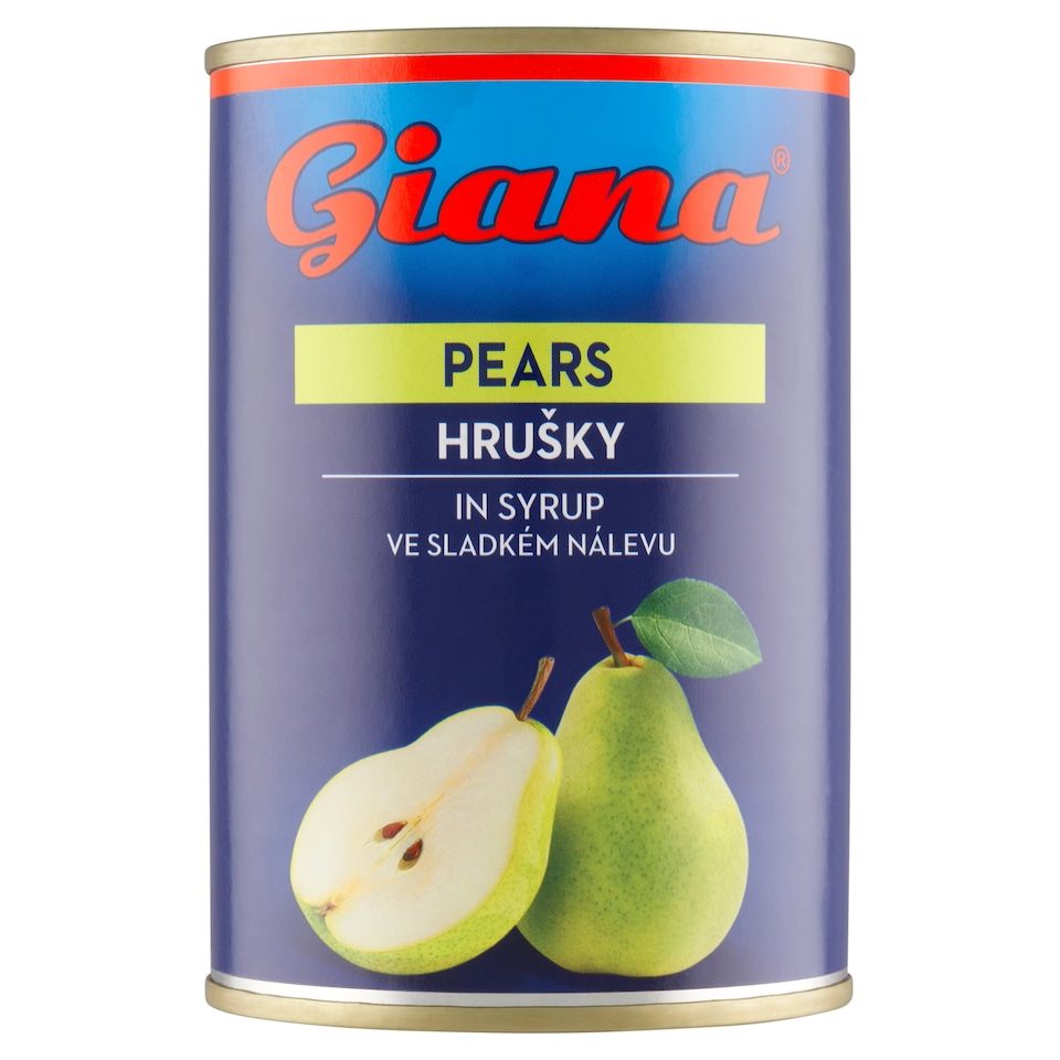 Giana Hrušky lúpané polené v sladkom náleve 410 g
