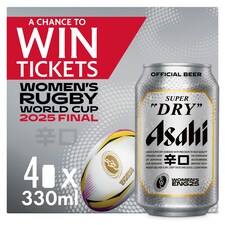 Asahi Super Dry Beer 4 X 330Ml Can Fridge Pack