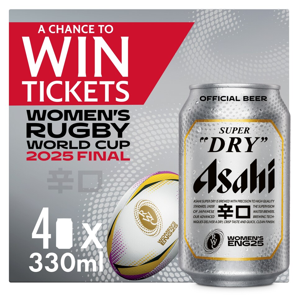 image 1 of Asahi Super Dry Beer 4 X 330Ml Can Fridge Pack