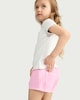 image 2 of F&F Girls Pure Cotton Denim Shorts in Pink