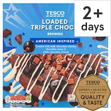 Tesco Loaded Triple Chocolate Brownie 380G