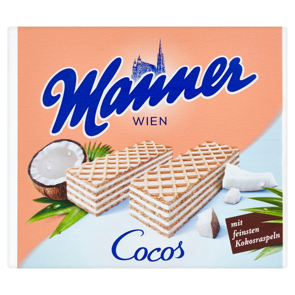 Manner Křupavé oplatky s kokosovou krémovou náplní 75g