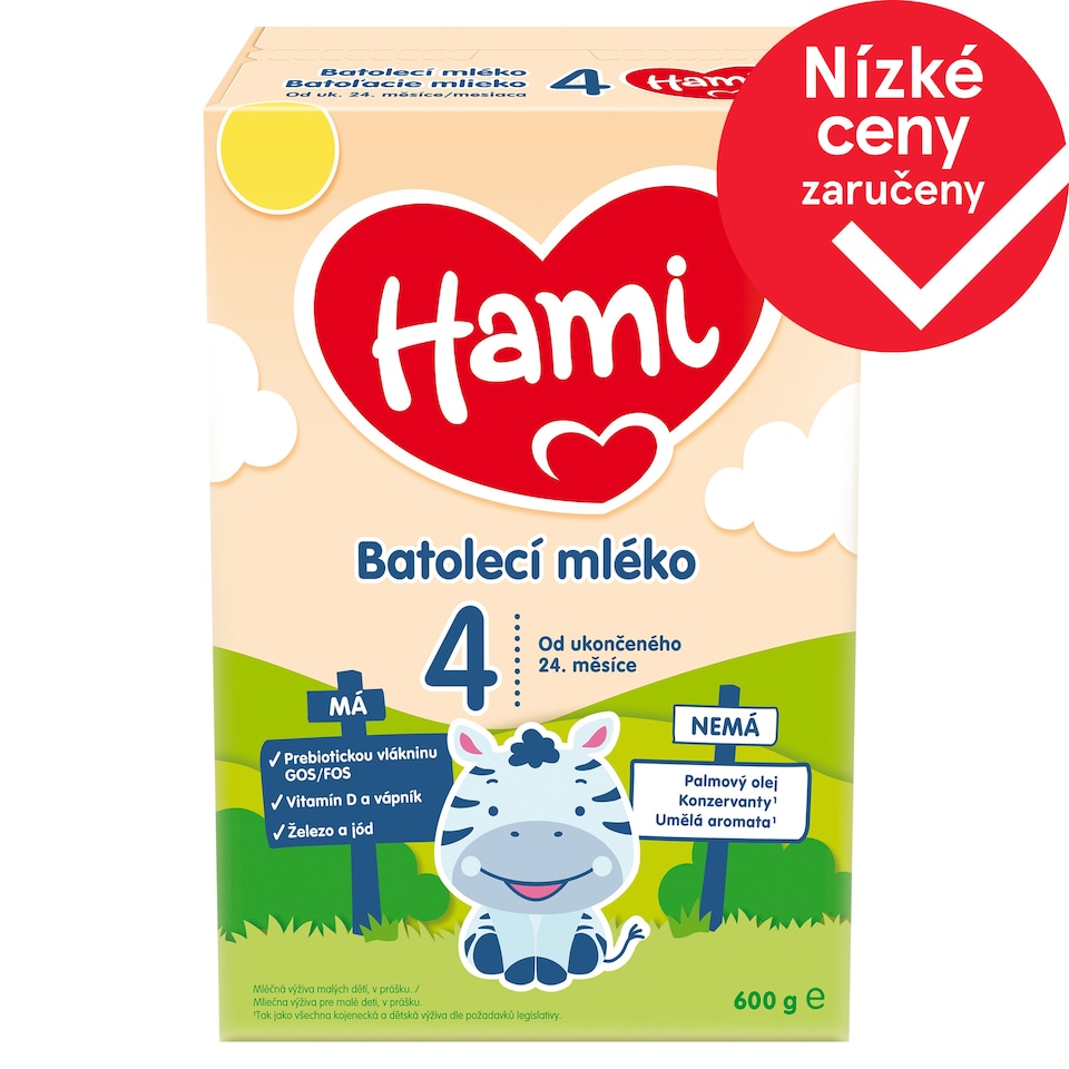 Obrázek 1 pro produkt Hami 4 batolecí mléko od uk. 24. měsíce 600g