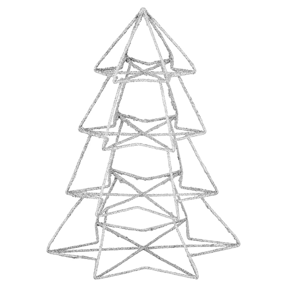 Tesco Silver Star Wire Tree