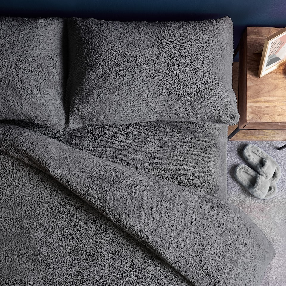 image 1 of Silentnight Grey Teddy Duvet King