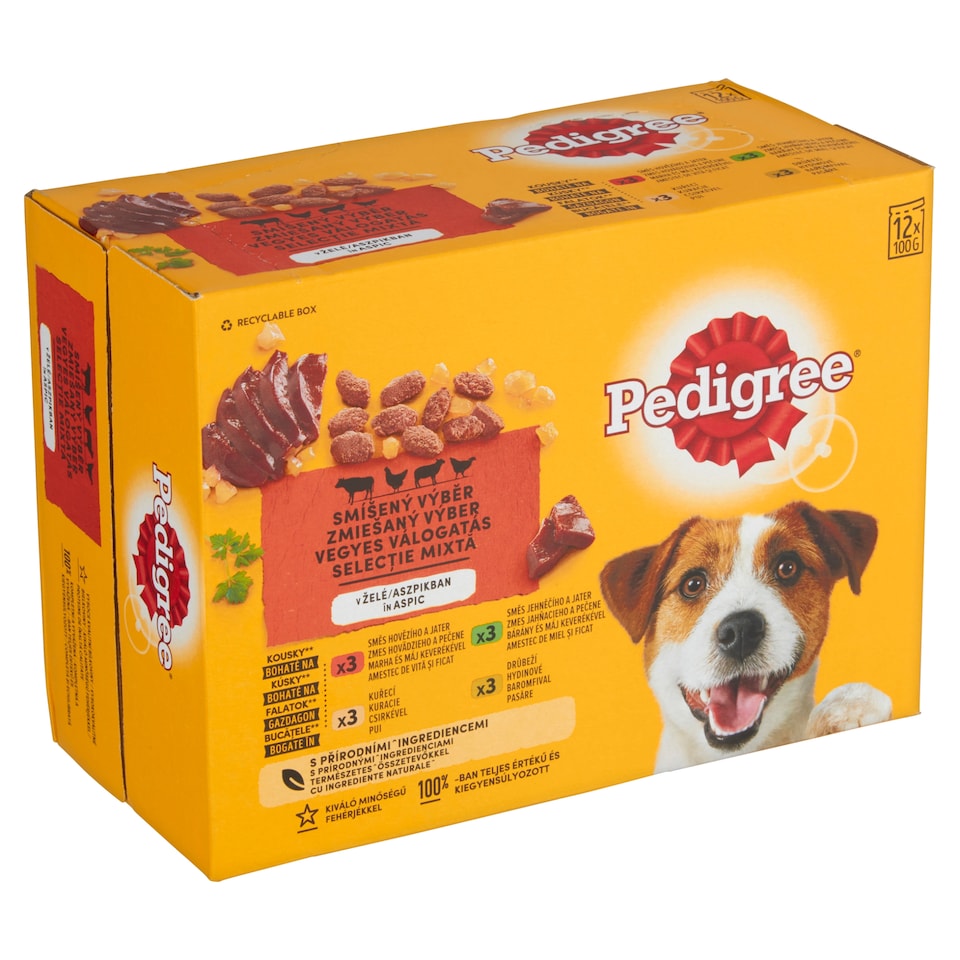 image 1 of Pedigree Mixed Selection Complete Food for Adult Dogs with Mince 12 x 100 g (1,2 kg)