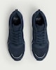 image 2 of F&F Mesh Panel Lace Up Trainers in Navy
