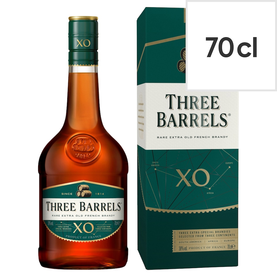 image 1 of Three Barrels XO Brandy 70cl