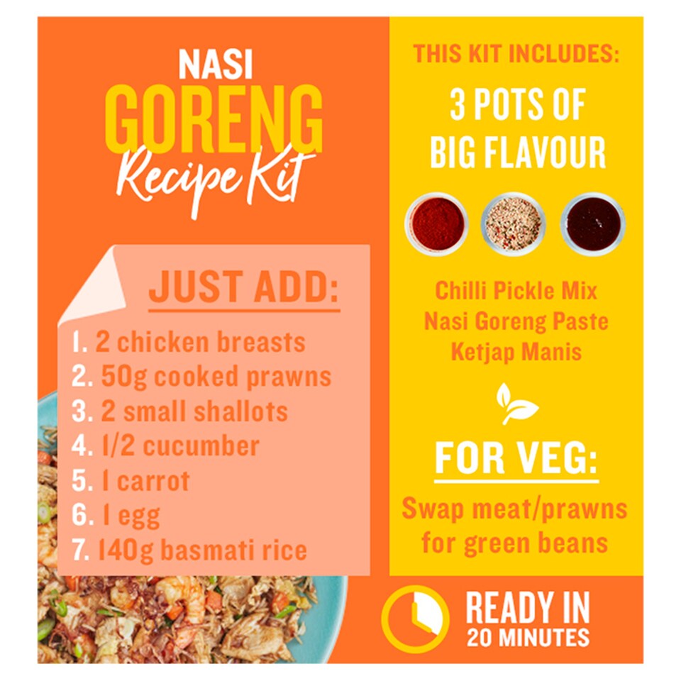 image 1 of Simply Cook Nasi Goreng 3 Step Cooking Kit 71G