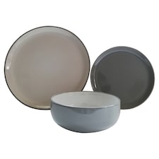 Tesco Aura 12 Piece Dinner Set Grey