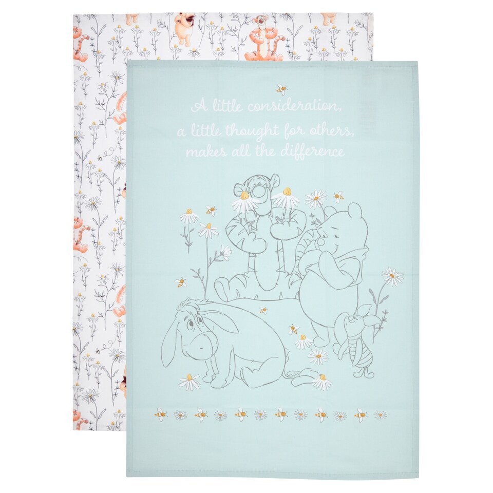 image 1 of Tesco Disney 2 Pack Tea Towel