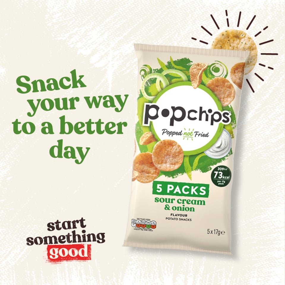 image 1 of Popchips Sour Cream & Onion Multipack Crisps 5x17g