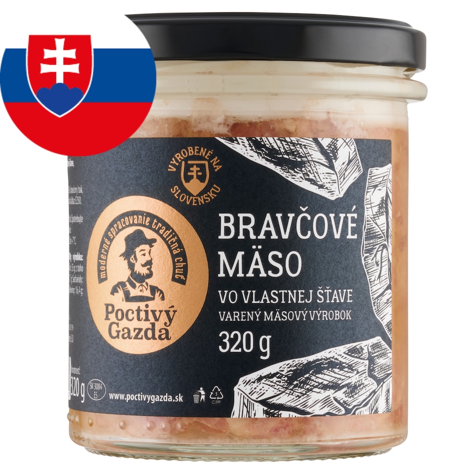obrázok 1 z Poctivý Gazda Bravčové mäso vo vlastnej šťave 320 g