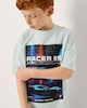 image 3 of F&F Boys Pure Cotton Oversized Fit T-Shirt in Blue