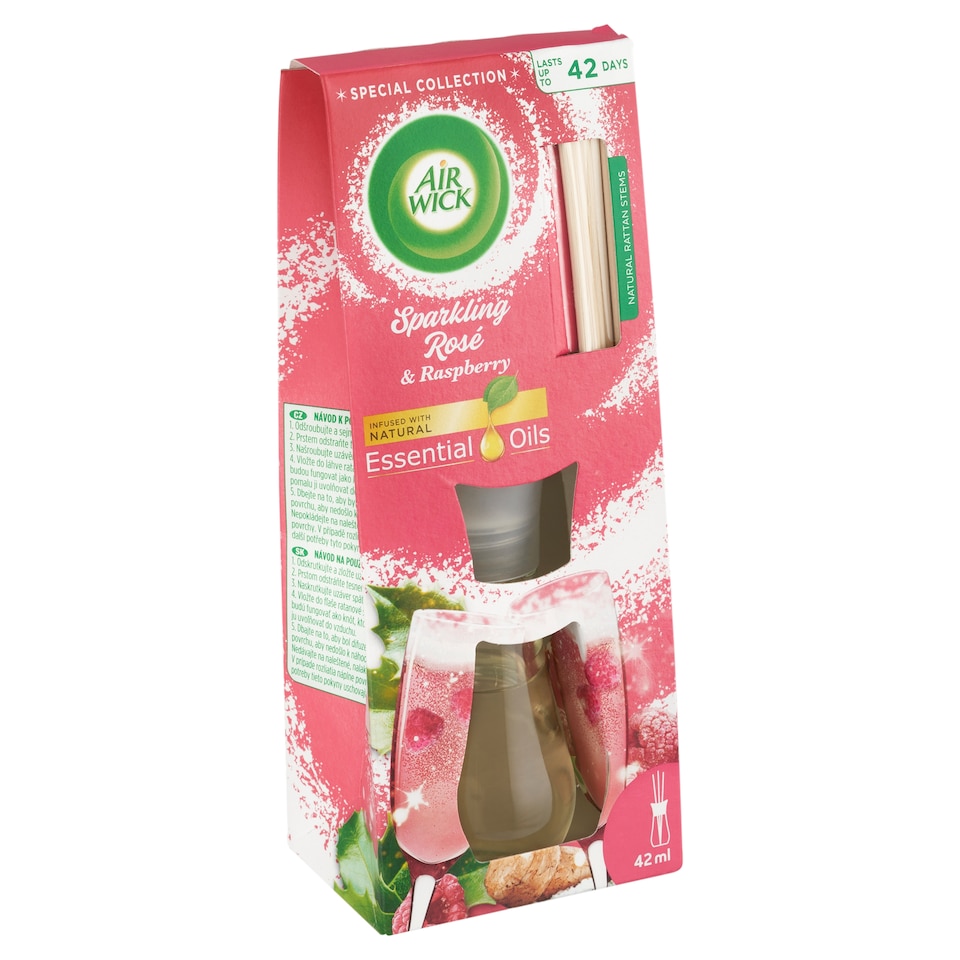 Obrázek 1 pro produkt Air Wick Essential Oils Vonné tyčinky růžový sekt a maliny 42ml