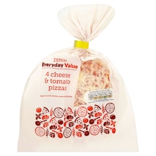 Tesco Everyday Value 4 Cheese & Tomato Pizza 456G