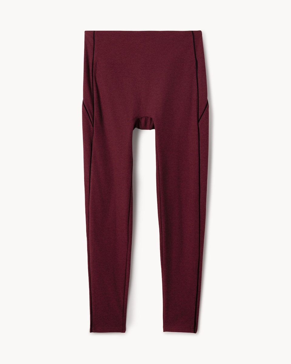 image 1 of F&F Active ULTRASTRETCH High Waisted Leggings in Burgundy