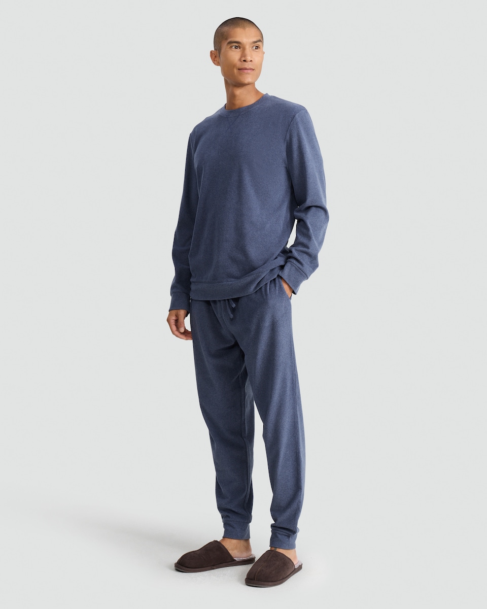 image 1 of F&F Long Sleeve Loungewear Set in Navy